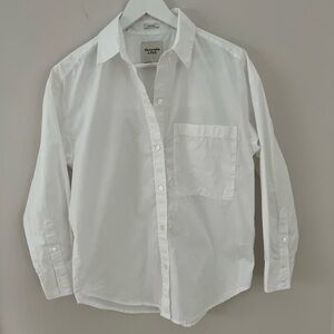 ABERCROMBIE Oversized White Button Down Shirt, Like New